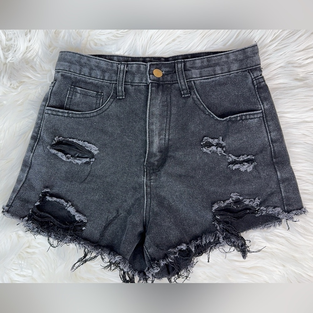 ‼️SALE‼️ SHEIN Ripped Raw Hem Denim Shorts